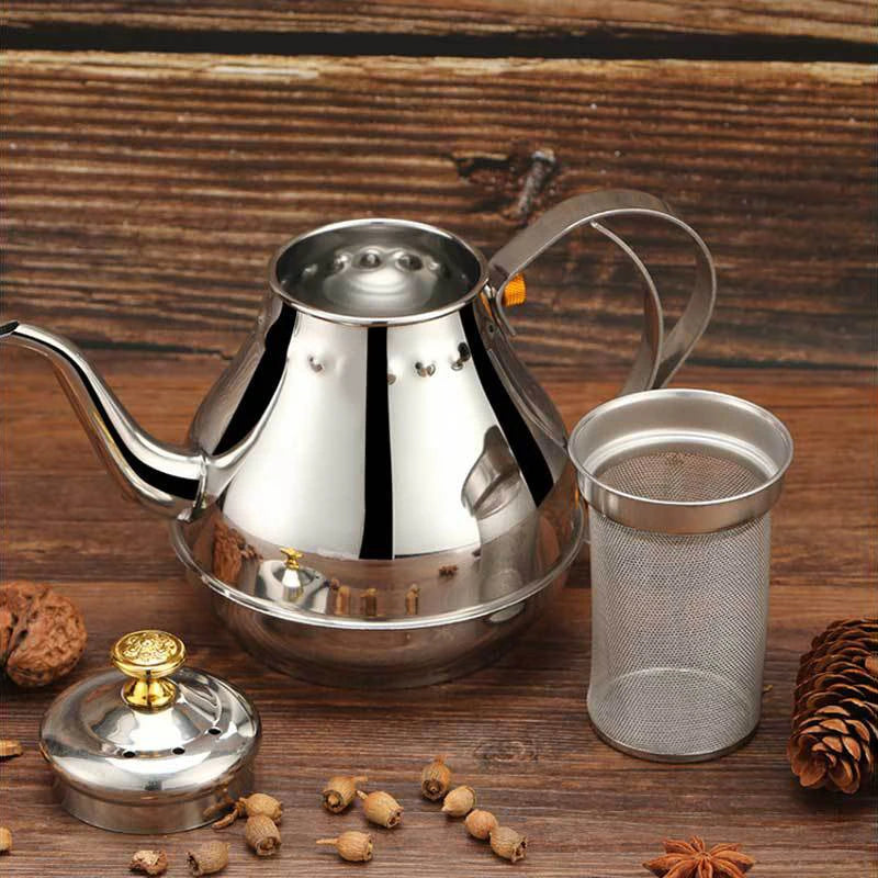 Théière en acier inoxydable marocaine avec filtre - 1,8L Ma Théière